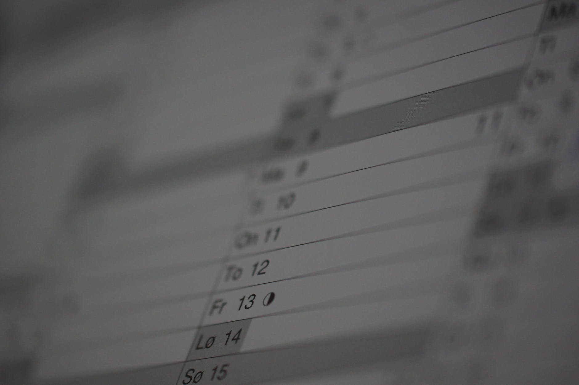 blur calendar date note