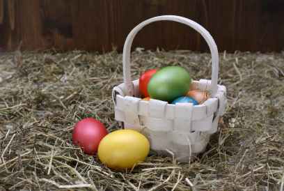 basket colourful decoration easter
